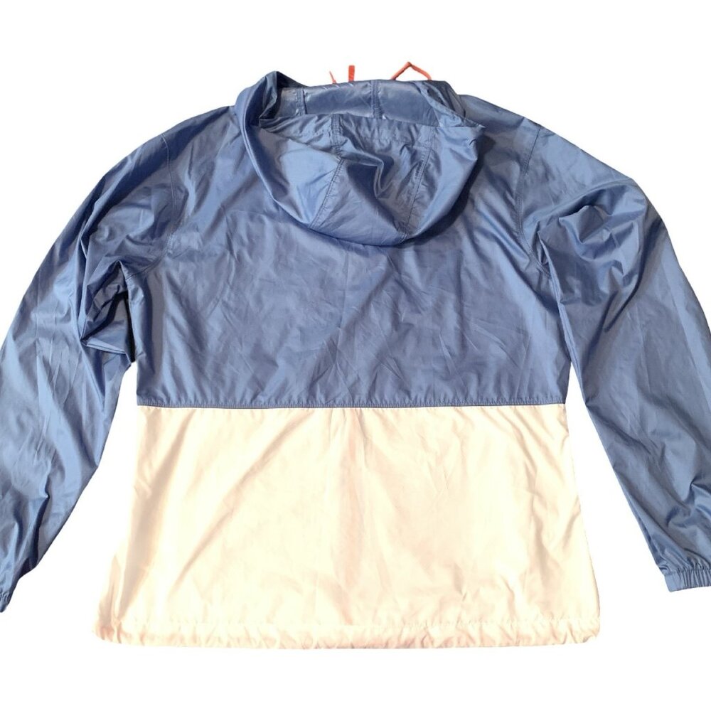 Columbia Womens Flash Forward Hooded Color Block Blue Windbreaker Size Medium - Picture 2 of 7